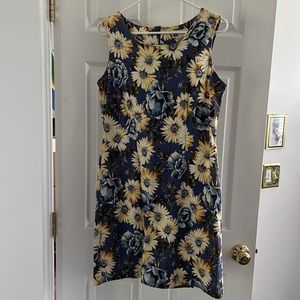 Sleeveless, short dress with zipper up the back